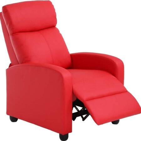 Recliner Chair for Living Room Recliner Sofa Reading Chair  Single Sofa Modern Home Theater Seating Lounge with PU Leather Padded Seat Backrest